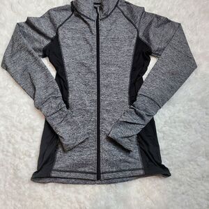 Victorias Secret Jacket Womens Small VSX Sport Zip Up Grey Athletic Running